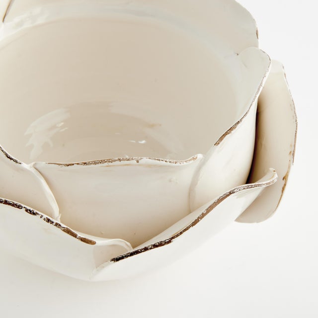 Each and every petal of the Di Rosa Decorative Bowl is handmade, and hand-applied by Italian artisans in Tuscany, Italy. A...