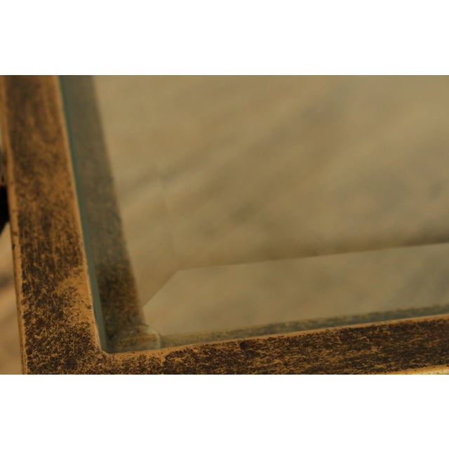 Hollywood Regency Style Wrought Iron and Glass Two Tier Side Table For Sale - Image 12 of 13