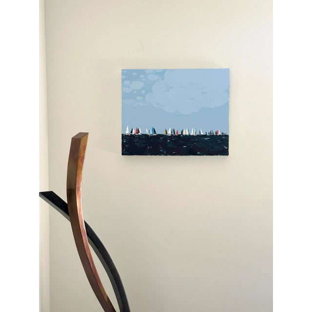This painting was inspired by my love of the beauty of boats on the water. My friend who lives in the south of France...