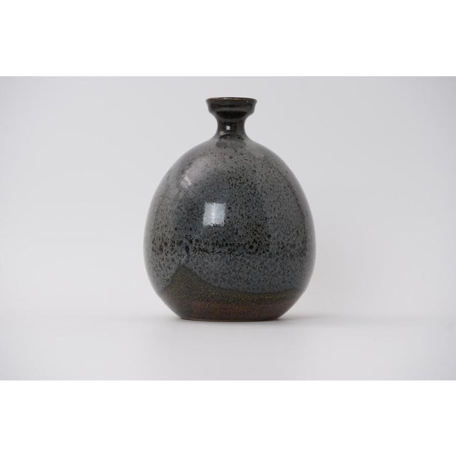 Studio ceramic vase, signed and dated. Artist: Horst Kerstan (1941-2005) Object: Spherical vase Material: Ceramic Signed:...
