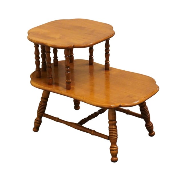 O'Hearn Gardener, Mass Solid Maple Colonial Early American 18x28" Accent Step End Table For Sale - Image 9 of 9