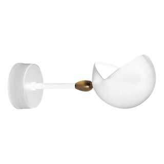 Mid-Century Modern White Eye Sconce Wall Lamp by Serge Mouille For Sale