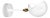 Mid-Century Modern White Eye Sconce Wall Lamp by Serge Mouille For Sale
