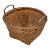 Excellent Smaller 10 Inch Size Antique American Hand Woven Ash Splint Berry Basket With Nice Patina - Late 19th Century For Sale