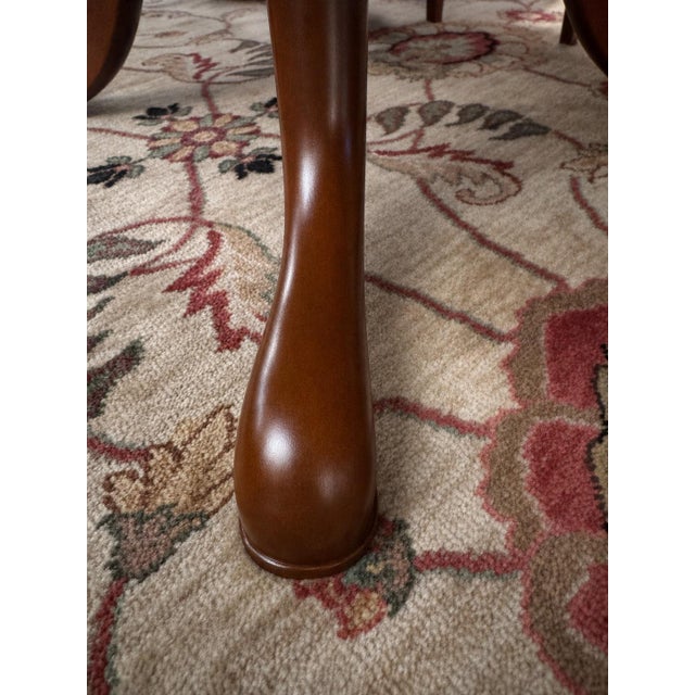 Traditional Monumental 12-Foot Figured Burl Wood Triple Pedestal Extension Dining Table For Sale - Image 3 of 9