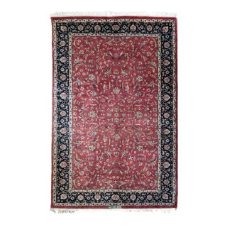 Vintage Hand-Knotted Signed Tabriz Rug, 1960s For Sale