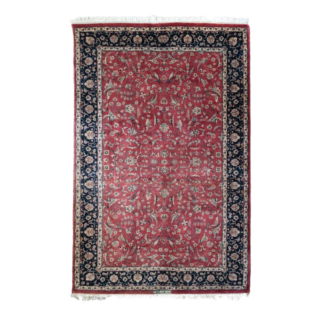 Vintage Hand-Knotted Signed Tabriz Rug, 1960s For Sale
