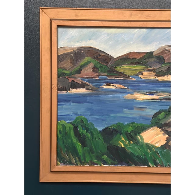 Mid-Century Modern Kersti Flyckt, Lake, 1960s, Oil on Canvas For Sale - Image 3 of 18