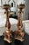 Early 20th Century Pair of Antique Italian Giltwood Candlesticks With Red Painted Finish For Sale - Image 5 of 10