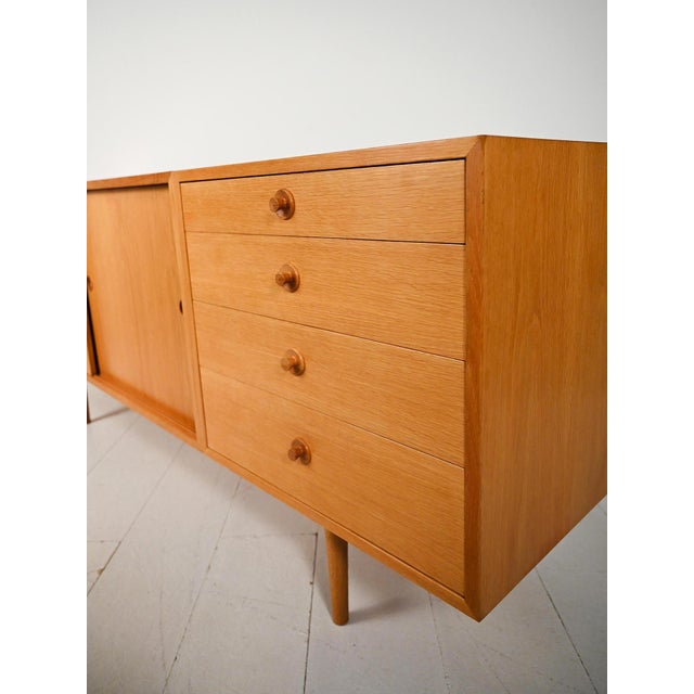 Brown Scandinavian Oak Sideboard by Børge Mogensen for Karl Andersson & Söner, 1960s For Sale - Image 8 of 12