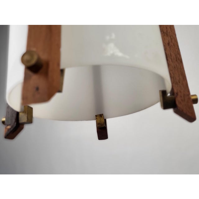 1950s Vintage Mid-Century Modern Teak Pendant For Sale - Image 5 of 6
