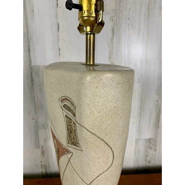 Ceramic Vintage Marianna Von Allesch Abstract Lamp, Unsigned For Sale - Image 7 of 12
