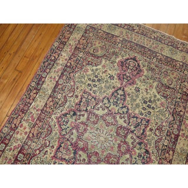 Zabihi Collection Distressed Antique Lavar Kermanshah 19th century Rug - 4' x 6'4" For Sale In New York - Image 6 of 10