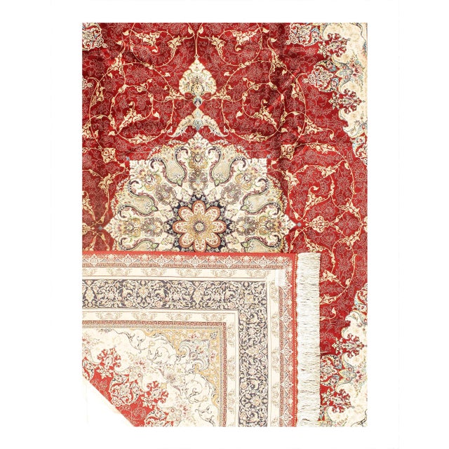 Modern Pasargad DC Persian Tabriz Design Rug For Sale - Image 3 of 10