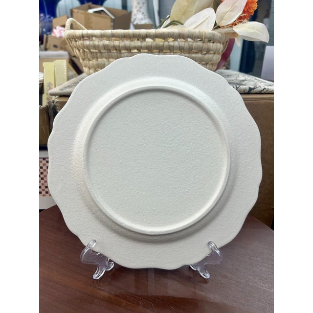 2020s Baroque-Style Vintage Ceramic Plate-Set of 2 For Sale - Image 5 of 6