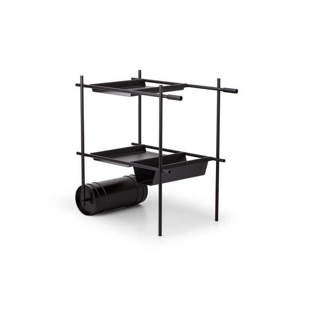 Rollingin Drink Trolley by Mingardo Dimensions: D86 x W54 x H82 cm Materials: Ral 9005 black varnished iron structure and...