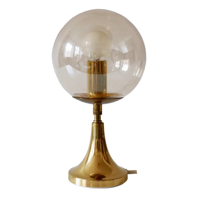 Mid-Century Modern Brass Table Lamp from Sölken Leuchten, Germany, 1960s For Sale