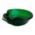 Vintage Emerald Green Murano Bullicante Art Glass Catchall Dish For Sale