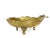 Boho Chic Vintage Solid Brass Footed Pocket Change Trinket Jewelry Organizer Leaf Shape Valet Tray For Sale - Image 3 of 5
