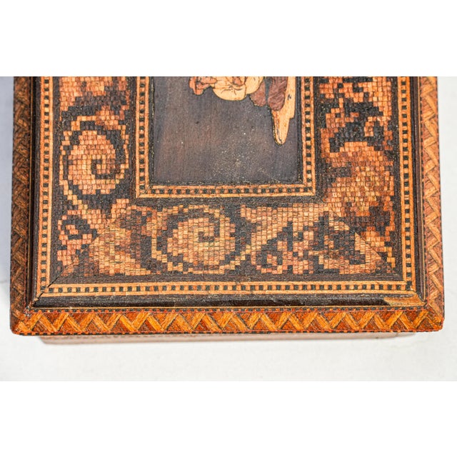 Exceptional Antique Grand Tour Marquetry Wood Box Italian Inlaid Victorian Decorative Home Decor For Sale In New York - Image 6 of 13