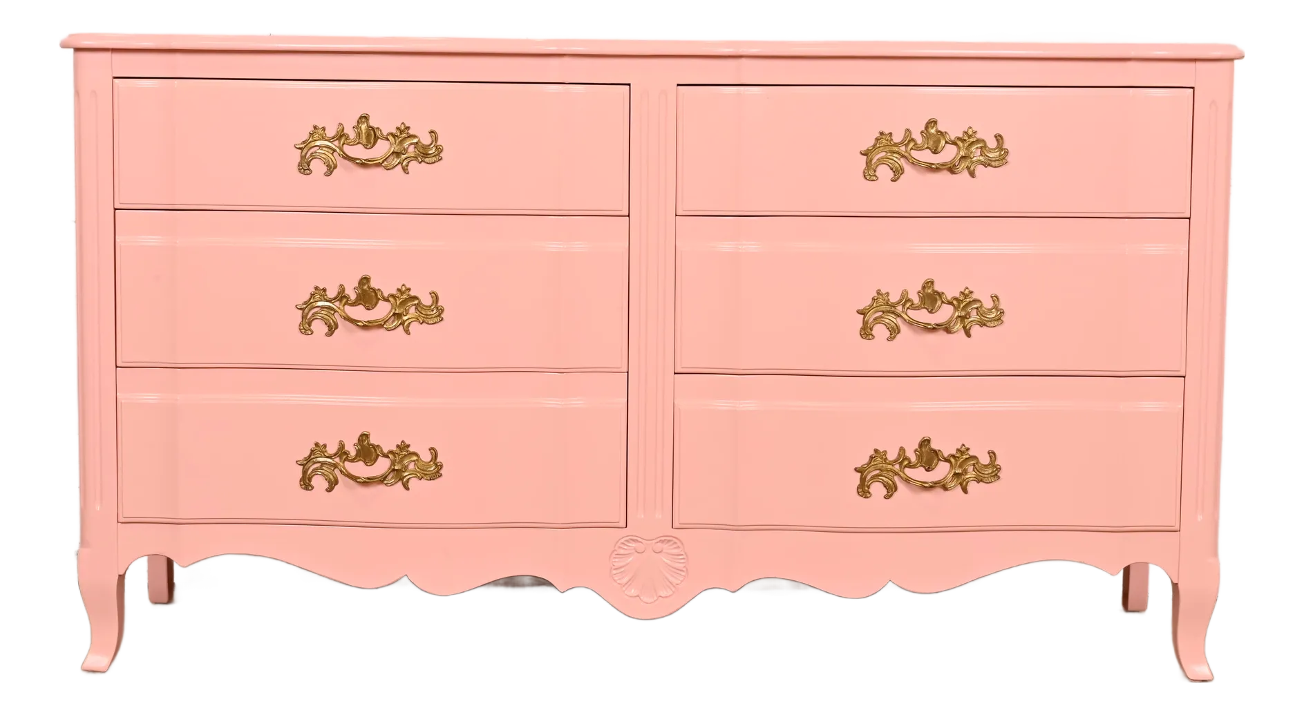 strapless open back dress Antique White Pink Rose Dresser – R Furniture main image 1