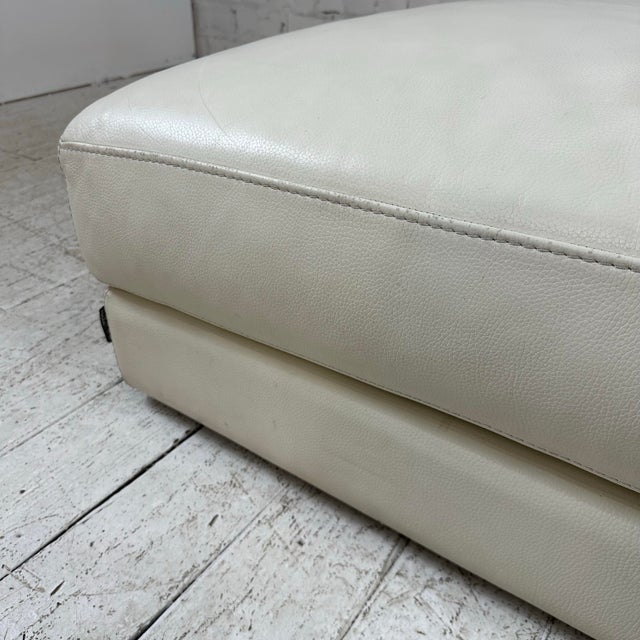 Roche Bobois Roche Bobois Oversized Leather Ottoman For Sale - Image 4 of 11