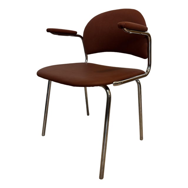 Vintage Terracotta Desk Chair from Kovona, Former Czechoslovakia, 1980s For Sale