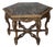 Vintage Italian Renaissance Style Carved Walnut Table Marble Top For Sale