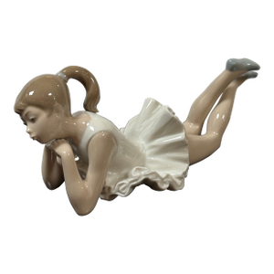 Nao for Lladró Pensive Ballet Porcelain Figurine, Signed