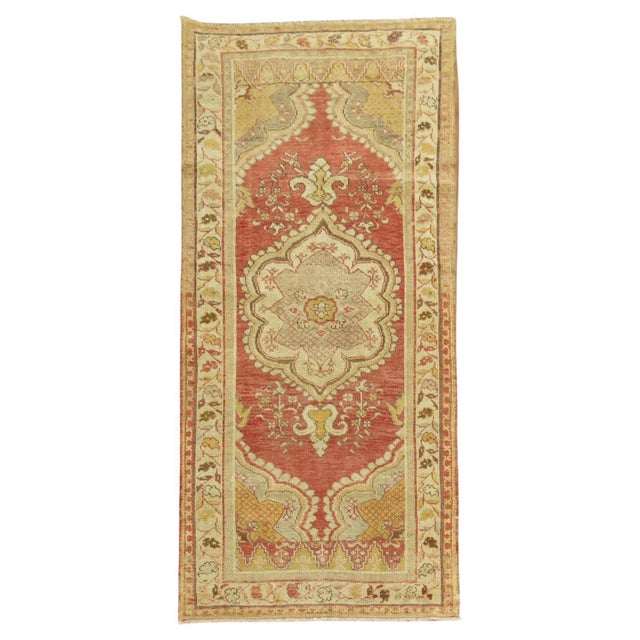Soft Red Vintage Turkish Small Runner For Sale In New York - Image 6 of 18