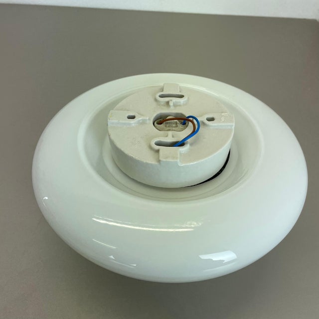 Glass Wv339 Ceiling Light attributed to Wilhelm Wagenfeld for Lindner, Germany, 1960s For Sale - Image 11 of 17