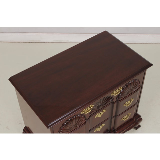 Wood Kindel Mahogany Block Front Goddard Chest For Sale - Image 7 of 16