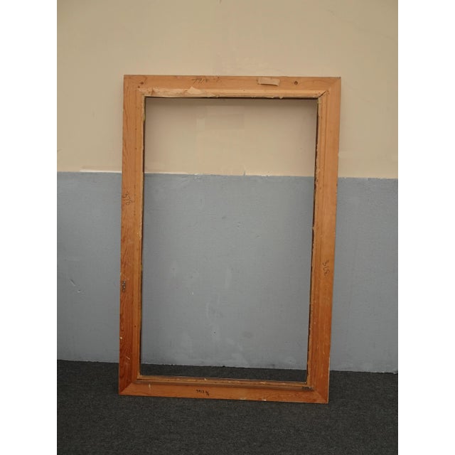 Wood Vintage Large Oversized 69" Tall Silver French Country Picture Frame For Sale - Image 7 of 11