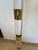 Plastic Chunky Midcentury Modern Lucite and Brass Floor Lamps- A Pair For Sale - Image 7 of 12