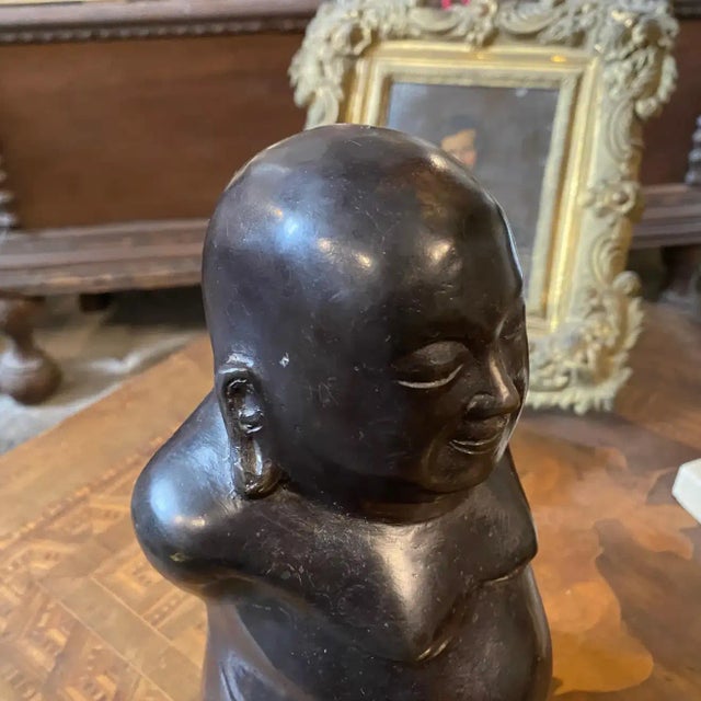 Late 19th Century Bronze Chinese Buddha Sculpture For Sale - Image 10 of 13