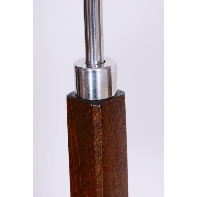 Art Deco Walnut Floor Lamp by Jindrich Halabala for Up Závody, Czechia, 1930s For Sale - Image 4 of 12