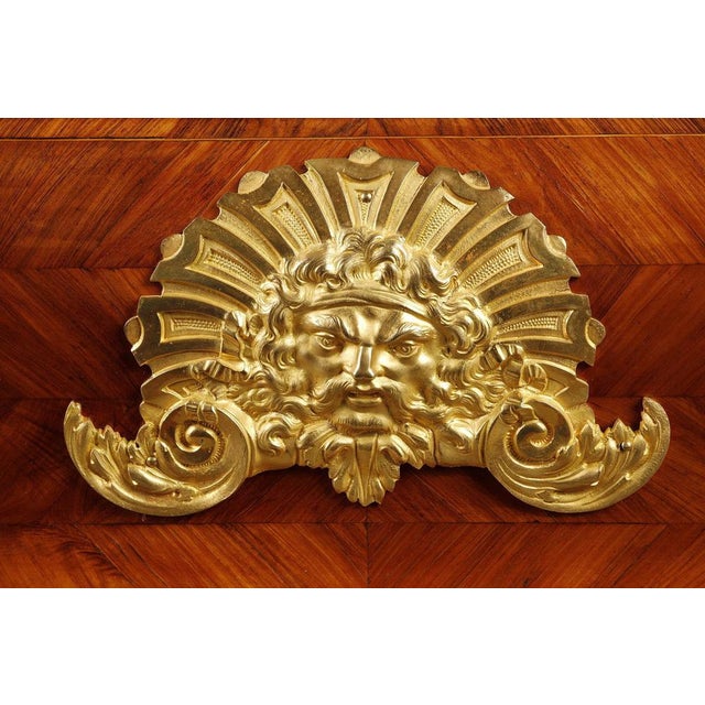 Large Louis XV Style Casket in Rosewood, Gilt Bronze and Porcelain, 1870 For Sale - Image 6 of 17