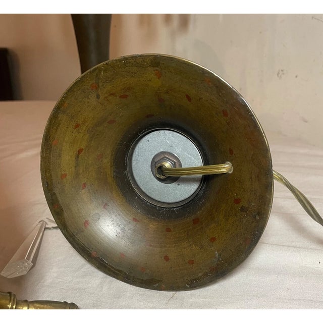 Antique Ornate Patinated Bonze Austrian Reticulated Electric Table Lamps - a Pair For Sale - Image 15 of 18