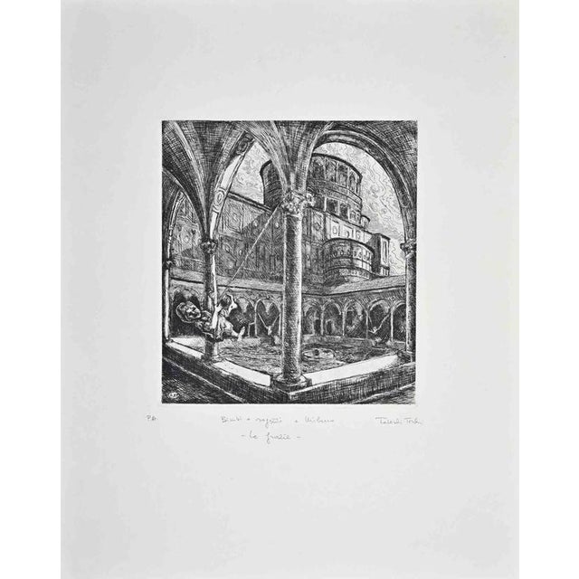 Etching realized by Amedeo Tedeschi Toschi in 1990s. Artist Proof. Excellent condition. This piece is attributed to the...