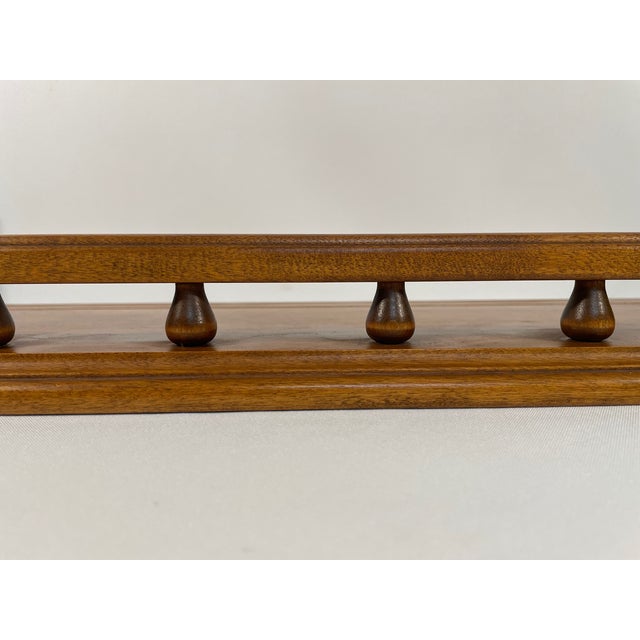 Vintage 1980's Ethan Allen Decorative Wooden Wall Display Shelf For Sale - Image 9 of 17