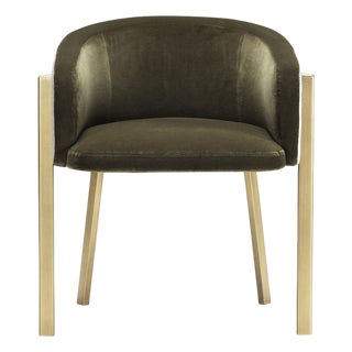 Arch Mousse Velvet and Brass Chair by Richard Hutten For Sale