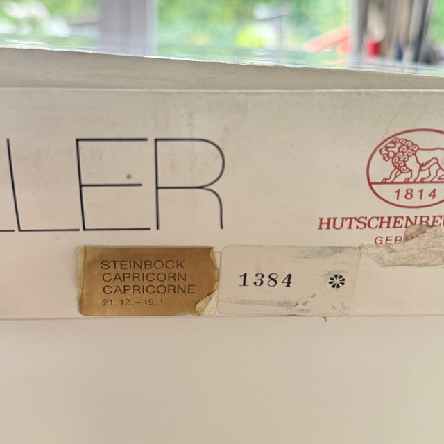 Zodiac Sign Plate Limited Edition 1384/2000 Capricorn in Porcelain by Ole Winther for Hutschenreuther, 1979 For Sale - Image 4 of 6