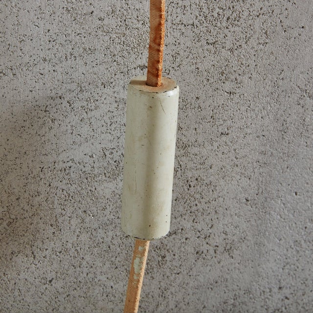 Danish Modern Rattan + Brass Pivoting Wall Light, 20th Century For Sale - Image 11 of 11