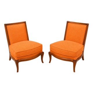 Mid Century Modern Slipper Lounge Chairs- A Pair For Sale