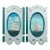 Late 20th Century Pair of Hand Painted Sailboat White & Blue Wood Wall Art Pieces For Sale