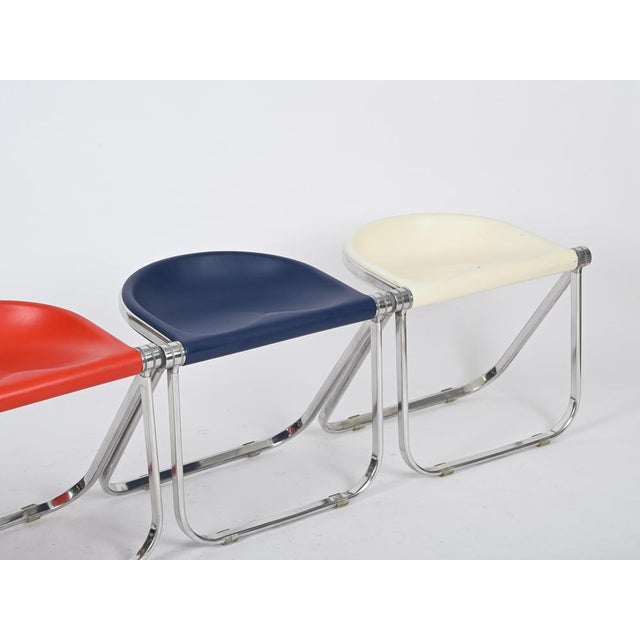 Castelli Italian Pluff Folding Stools by G. Piretti for Anonima Castelli, 1960s, Set of 4 For Sale - Image 4 of 18