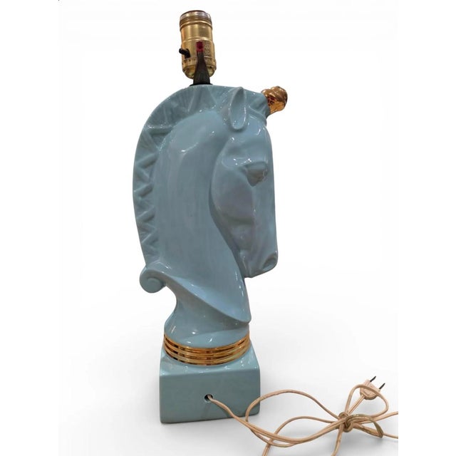 Mid-Century Modern 1950s Mid Century Modern VintageUnicorn Ceramic Lamp - Howell Era Lighting For Sale - Image 3 of 5