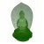 Crystal Glass Mint Green Mandala Gautama Amitabha Shakyamuni Statue For Sale