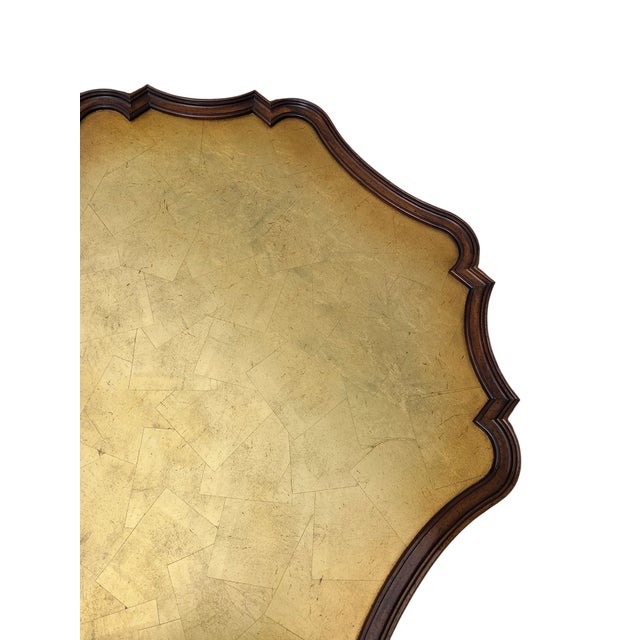 Vintage Faux Bamboo Coffee Table Gold Leaf Italian Regency For Sale - Image 14 of 15