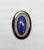 Vintage 1980s Signed Ysl Oval Goldtone Cabochon Faux-Lapis & Black Enamel Brooch For Sale In Philadelphia - Image 6 of 7